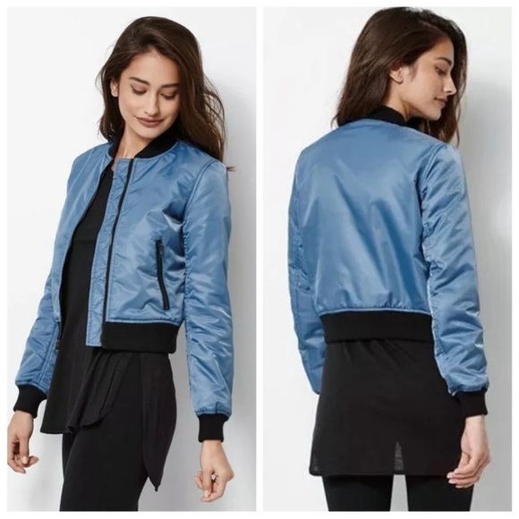 Kendall & Kylie Jackets & Blazers - Kendall + Kylie Blue Bomber Jacket
